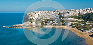 Scenic view of Peschici, Foggia Province, Puglia, Italy.