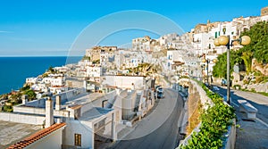 Scenic view of Peschici, Foggia Province, Puglia, Italy. photo