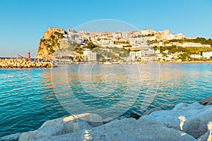 A scenic view of Peschici, small fisihing town in Apuglia south