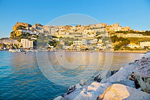 A scenic view of Peschici, small fisihing town in Apuglia south