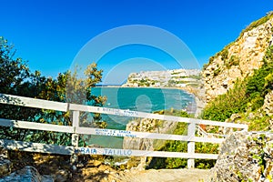 A scenic view of Peschici, small fisihing town in Apuglia south