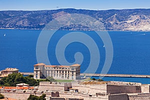 Scenic view of Pharo palace at Old Port, Marseille