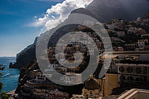 Scenic view of Positano, Amalfi Coast, Campania region in Italy