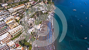 Aerial view of Positano photo 33 of 54, 360 degrees, beautiful Mediterranean village on Amalfi Coast Costiera Amalfitana in