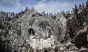 Scenic view of Predjama castle