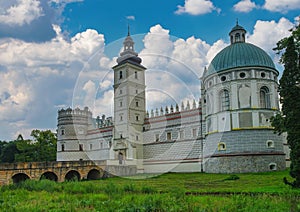 Scenic view of renaissance castle in Krasiczyn, Podkarpackie voivodeship, Poland