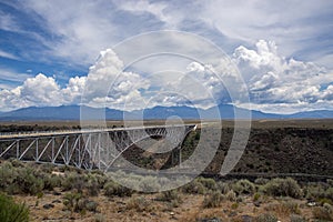 Scenic view of the Rio Grande Gorge Bridge near Taos, New Mexico