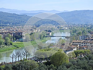 Scenic view of the River Arno