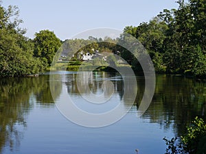 Scenic view of a river during summer