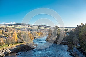 Scenic view of River Tummel, Pitlochry Dam photo