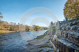 Scenic view of River Tummel, Pitlochry Dam photo
