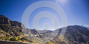 Scenic view on road on Makarska riviera in Croatia.