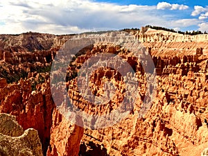 Scenic view of rock formations in Bryce Canyon National Park in Utah in daylight