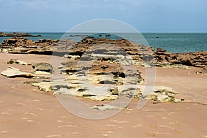 Scenic view of the rocks at Gantheaume Point, Broome, Western Austyralia.