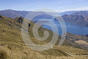 Scenic view from Roys peak, South Island, New Zealand