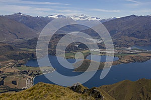 Scenic view from Roys peak, South Island, New Zealand