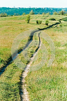 scenic view of rural landscape with path through