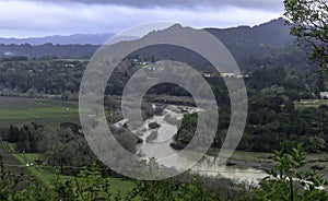 Scenic view on Russian river from Serpentine overlook photo