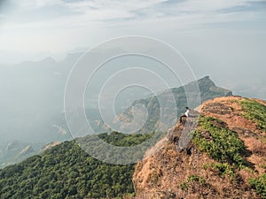 Scenic View Of Sahyadri Mountain Ranges Shot From Harishchandra Fort