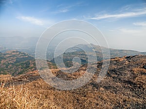 Scenic View Of Sahyadri Mountain Ranges Shot From Harishchandra Fort photo
