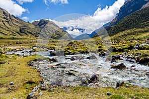 Scenic view on the Salkantay trek