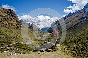 Scenic view on the Salkantay trek photo