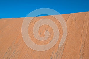 Scenic view of a sand dune against blue sky at Mambrui Sand Dunes in Mambrui Beach in Malindi, Kenya
