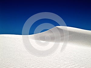 Scenic view of sand dunes in the White Sands National Park, New Mexico, USA