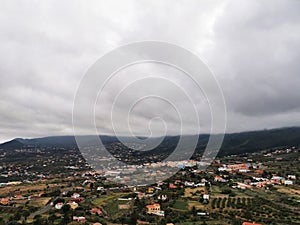 Scenic view of Santa Cruz de la Palma seen from the hill, La Palma island, Canary Islands, Spain