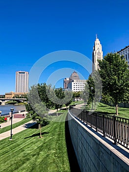 Scenic view of Scioto Mile Promenade in Columbus