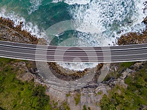 Scenic view of Seacliff Bridge, Wollongong, Australia