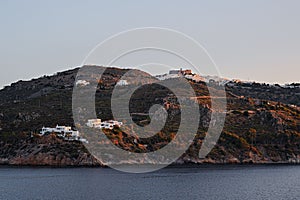 Scenic view of the shoreline of Patmos island located in Greece