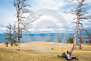 Scenic view of the shores of Lake Baikal