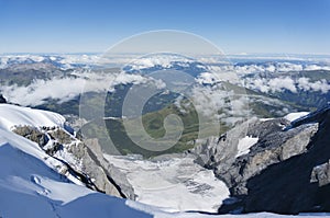 Scenic View Of Snow Covered Mountains