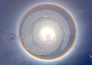 Scenic view of solar sun Halo background