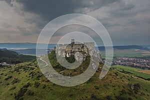 Letecký pohľad na Spišský hrad, Slovensko