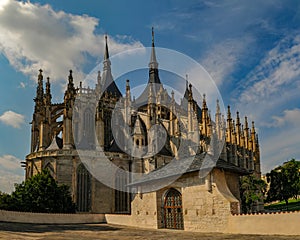 Scenic view of St Barbara Church, Kutna Hora, Czech Republic. UNESCO World Heritage site