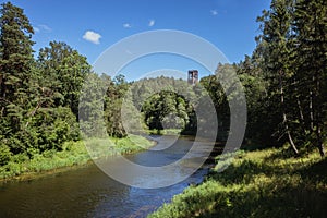 Scenic view of Sventoji River in Anyksciai Regional Park, Lithuania