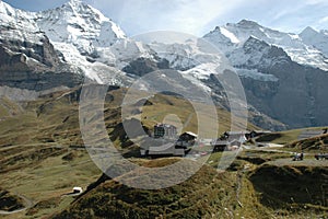 Scenic view of Swiss Alps