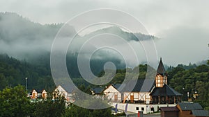 Scenic view of Szczawnica village, southern Poland.