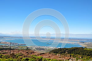 Scenic view taken from Bluff Hill Lookout Point which is used to be the site of an artillery battery in Napier, New Zealand