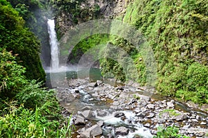 Scenic view of the Tappiya Falls in Banaue, Philippines