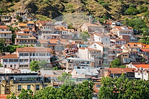 Scenic View Of Tbilisi Old Town Sololaki, Georgia