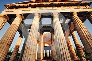 Scenic view of temple of Hephaestus