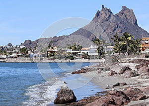 A Scenic View of Tetakawi Mountain Above San Carlos, Sonora, Mex