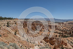 Scenic view to Bryce Canyon rocks
