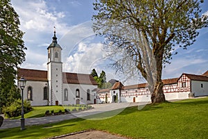 Scenic view to the cathedral of Zeil Castle photo