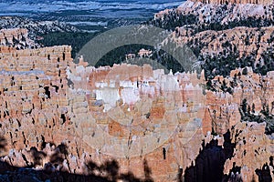 Scenic view to the hoodoos in the Bryce Canyon national Park, Utah