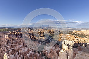 Scenic view to the hoodoos in the Bryce Canyon national Park, Utah