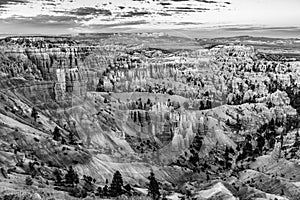 Scenic view to the hoodoos in the Bryce Canyon national Park, Utah